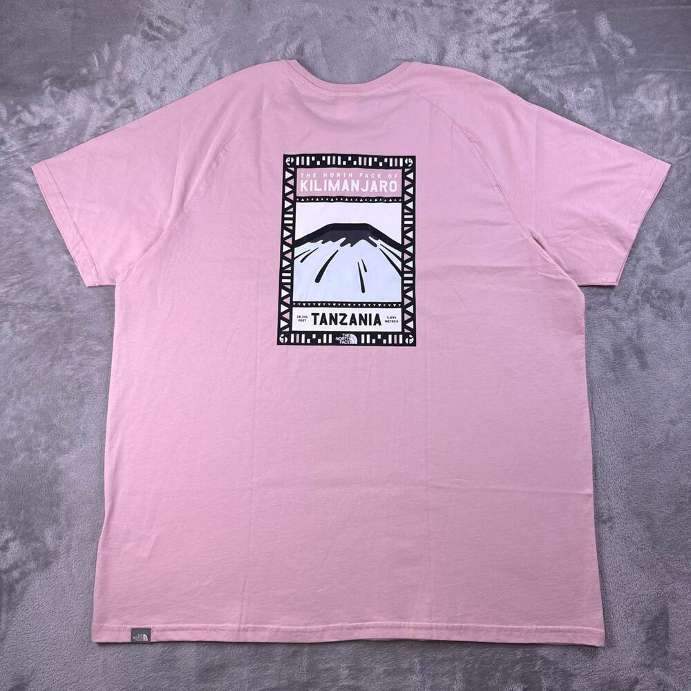 NWT The North Face Men’s XXL Peach Pink Kilimanjaro Tanzania Graphic T-Shirt